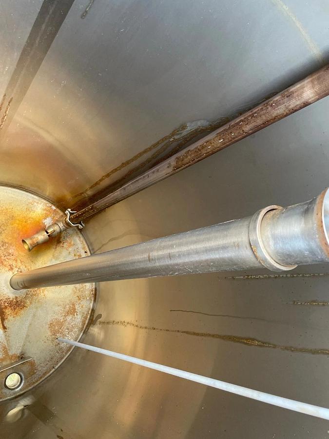 Used Quanity 2 Stainless Steel CIP Tanks, 200 Gallons each. 90” High x 30” diameter