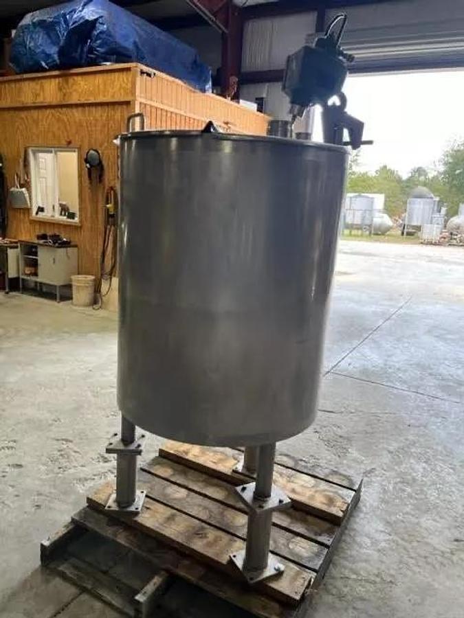 Used 100 Gallon LEE Jacketed 316 Stainless Steel Open Top w Lid Mix Tank