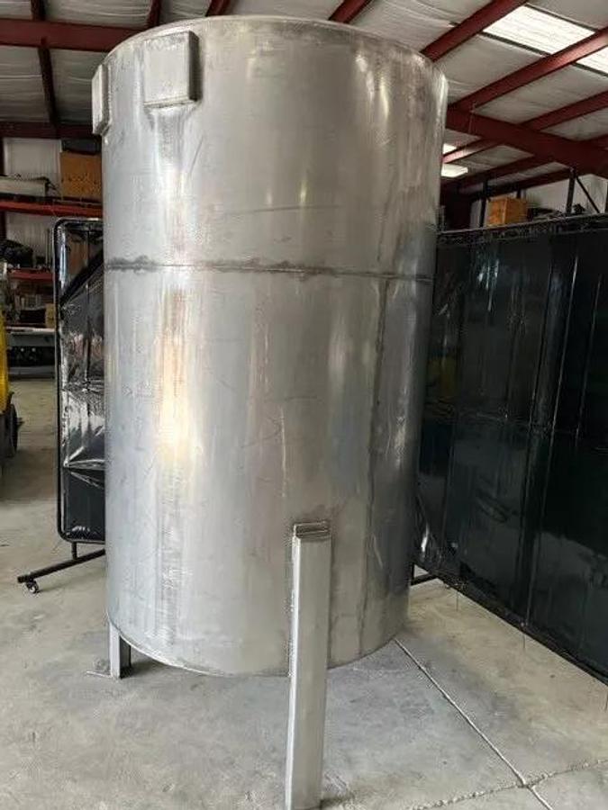Used 500 Gallon 316 Stainless Steel Open Top Mix Tank W CIP Ring