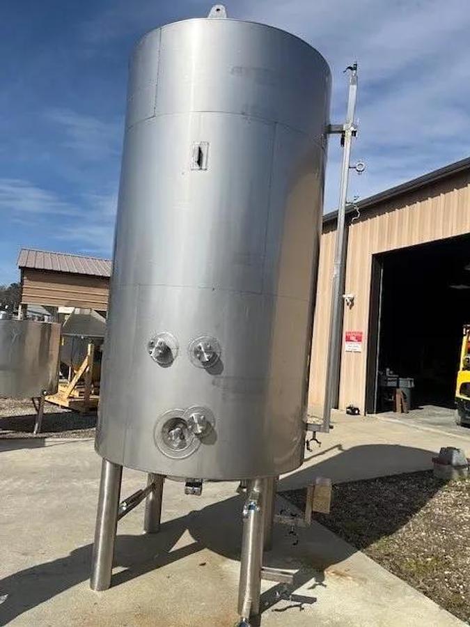 Used 1000 Gallon 4000 L 304 Stainless Steel Jacketed , Vacuum rated Tank Dish / Dome