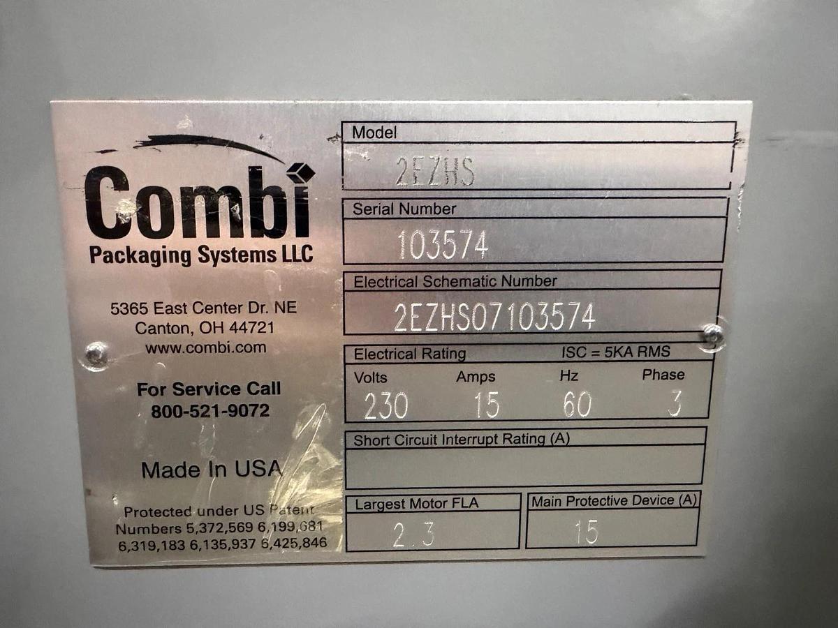 Used COMBI 2EZHS CASE ERECTOR / CASE FORMER Model 2EZHS Box Sealer Carton Tape Sealer