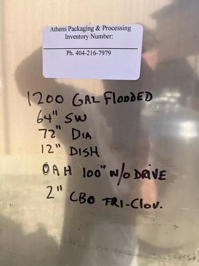 1000 Gallon 316L Stainless Steel Walker Jacketed Mix Tank Dish Bottom split lid