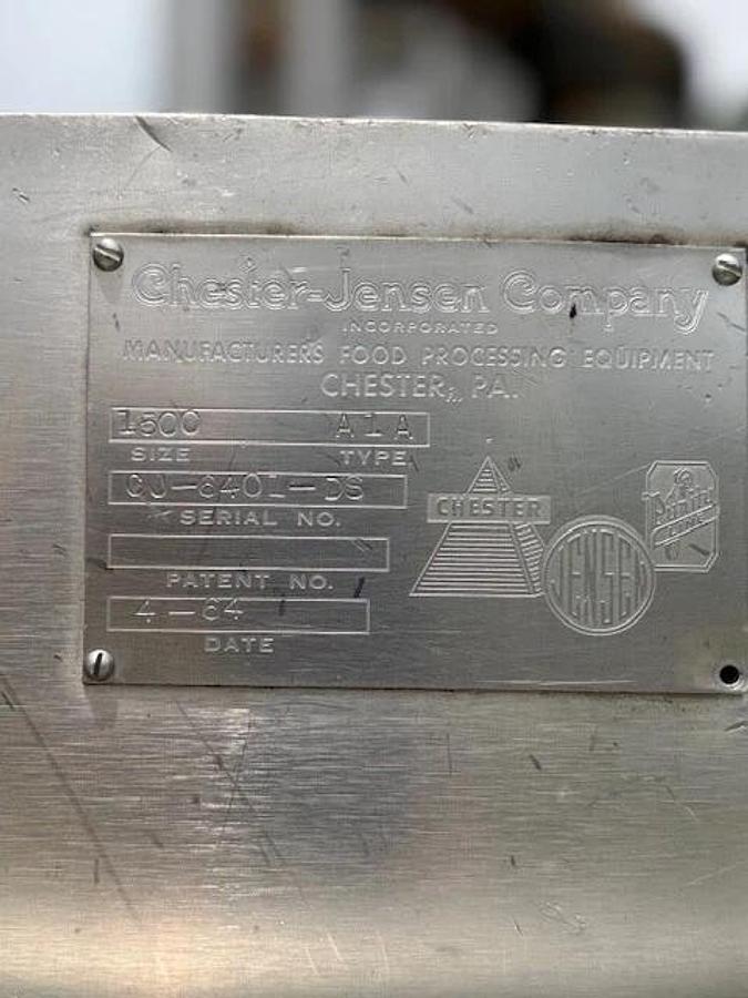 Used 1500 Gallon Stainless Steel Jacketed Processor mfg Chester Jensen Sweep Agitatio