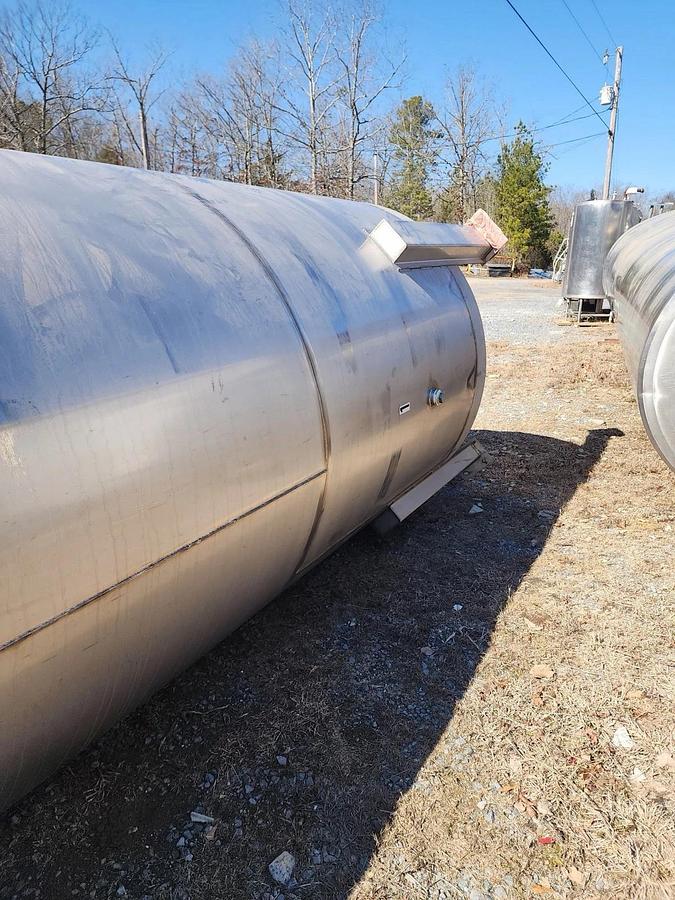 Used 3400 Gallon Mfg By Meridian Stainless Steel Vertical Storage Tank Very Clean