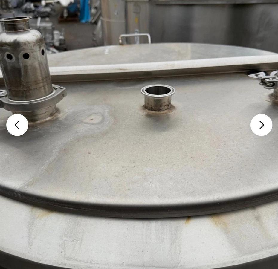 Used 200 Gallon Stainless Steel Jacketed Mixing Tank – 316 SS, Cone Bottom, Agitated