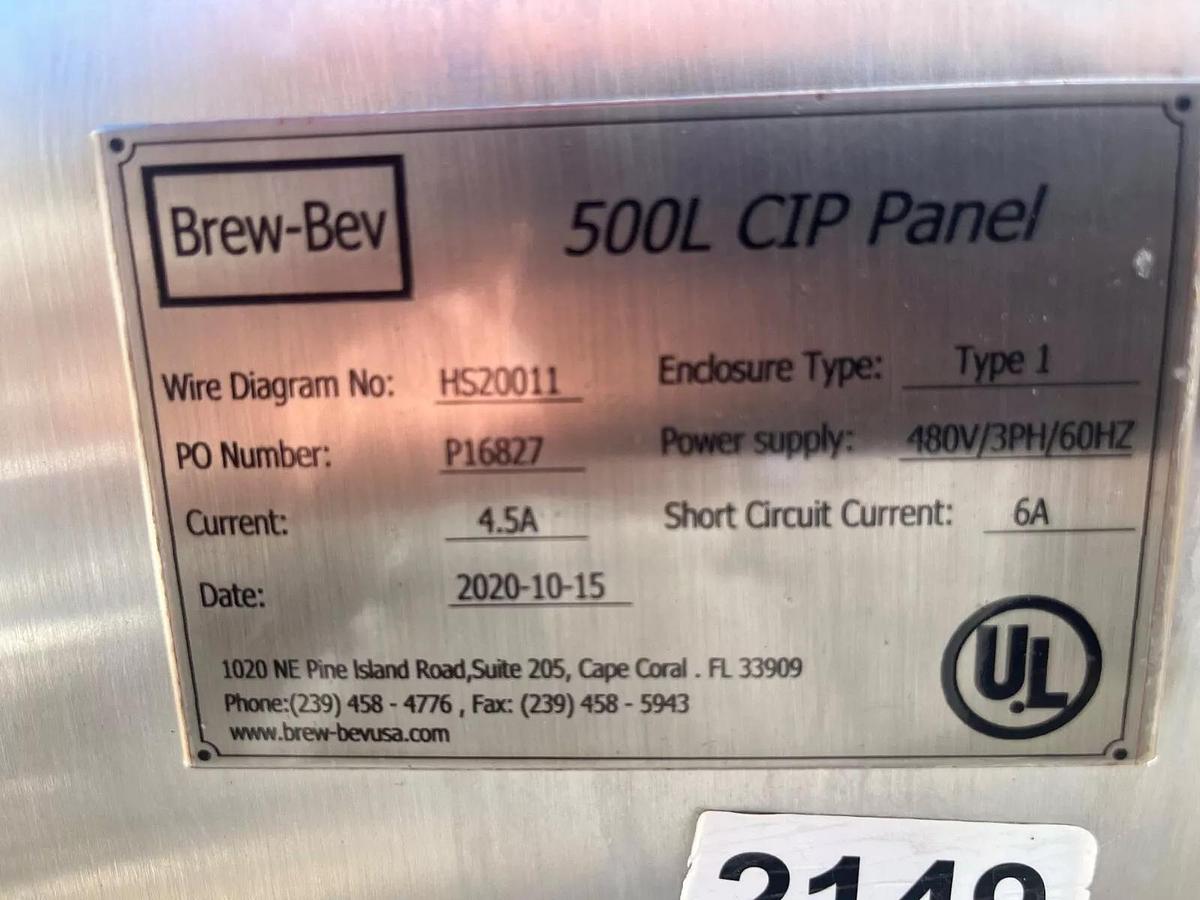 Used Brew-Bev 3 Tank CIP System new 2020 3 Tank CIP System includes Everything