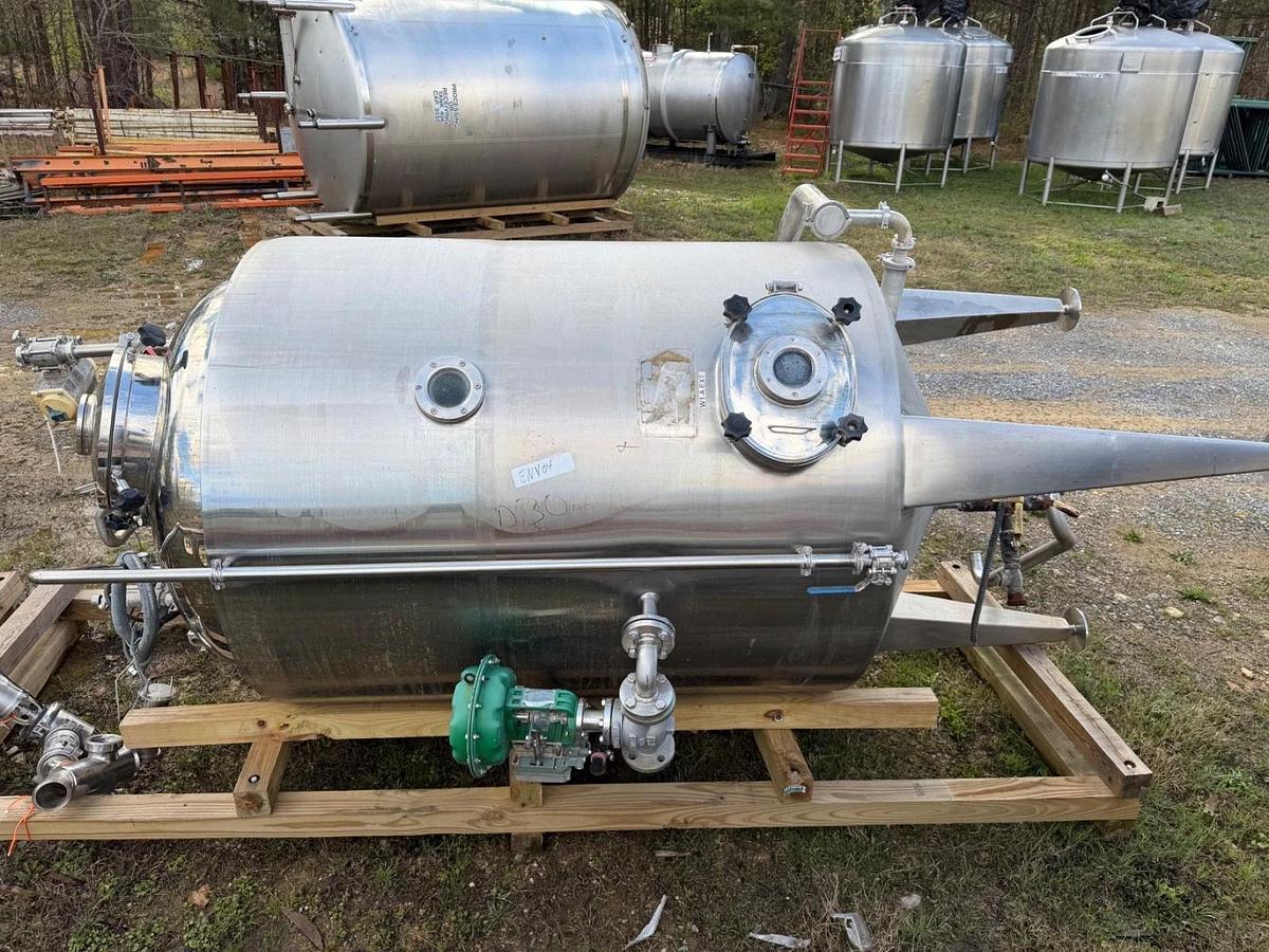 Used 500 Gallon 316 L  Jacketed Processor. Dome Top , Cone Bottom , 2 Available!
