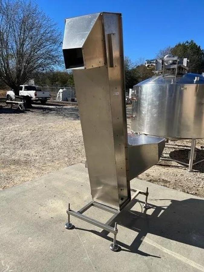 Used Incline Conveyor Stainless Steel Capmatic Elevator Hopper Food Grade
