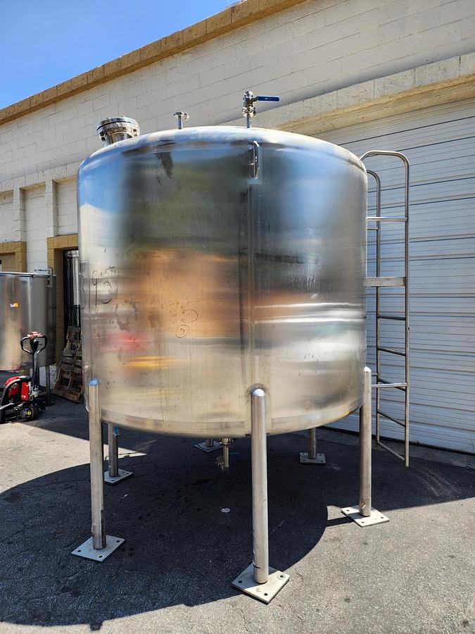 2000 Gallon Stainless Steel Jacketed Tanks Sanitary Open Top total of 7