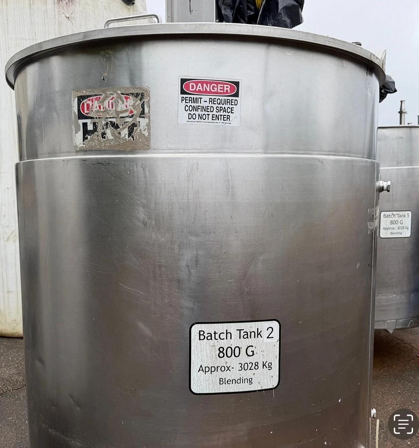 Used 800 Gallon Groen Kettle Jacketed Stainless Steel Processor with agitation
