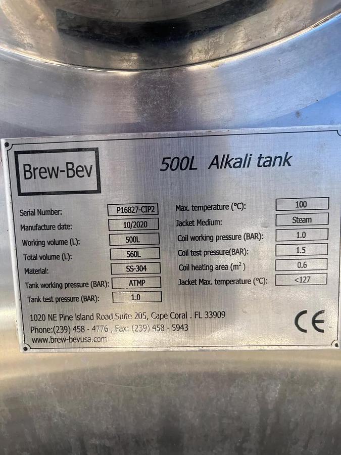 Used Brew-Bev 3 Tank CIP System new 2020 3 Tank CIP System includes Everything