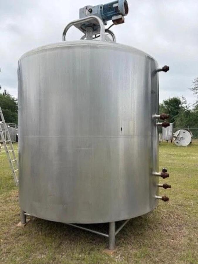 Used 3000 Gallon Stainless Steel Jacketed Processor mfg by DCI 60 PSI Sweep Agit