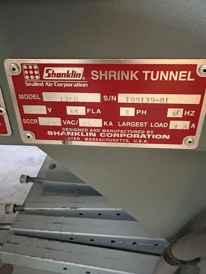 Used Shanklin T-72 H Dual Chamber Shrink Tunnel , 3 To Choose From