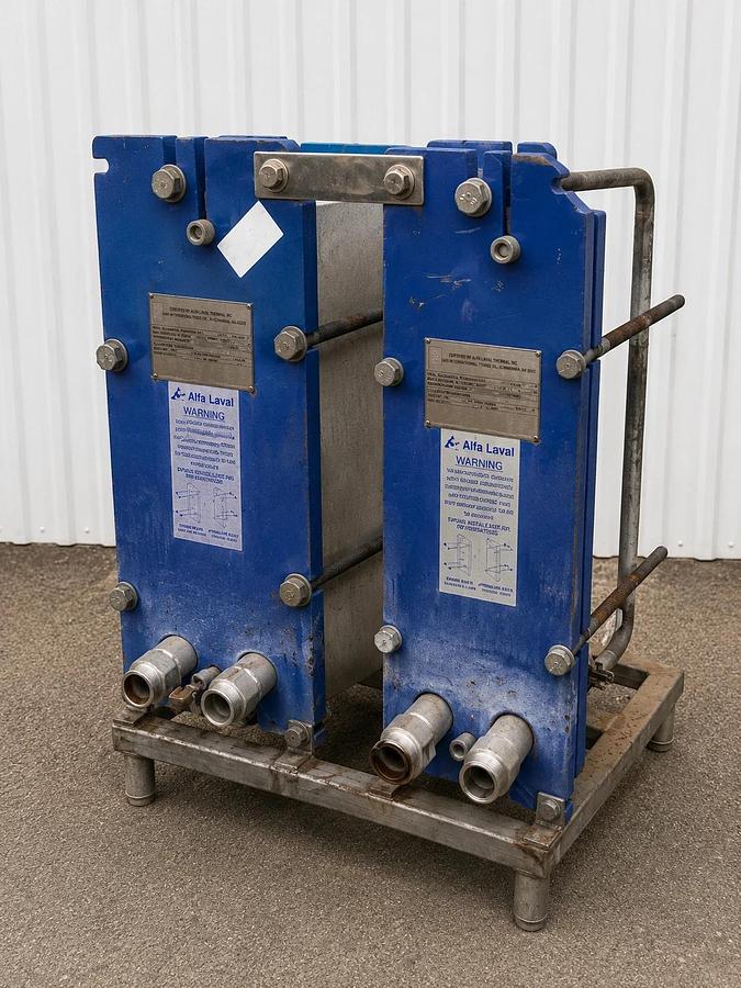 Used 2 Alfa Laval Plate Heat Exchangers M6-MFG Stainless Food Grade