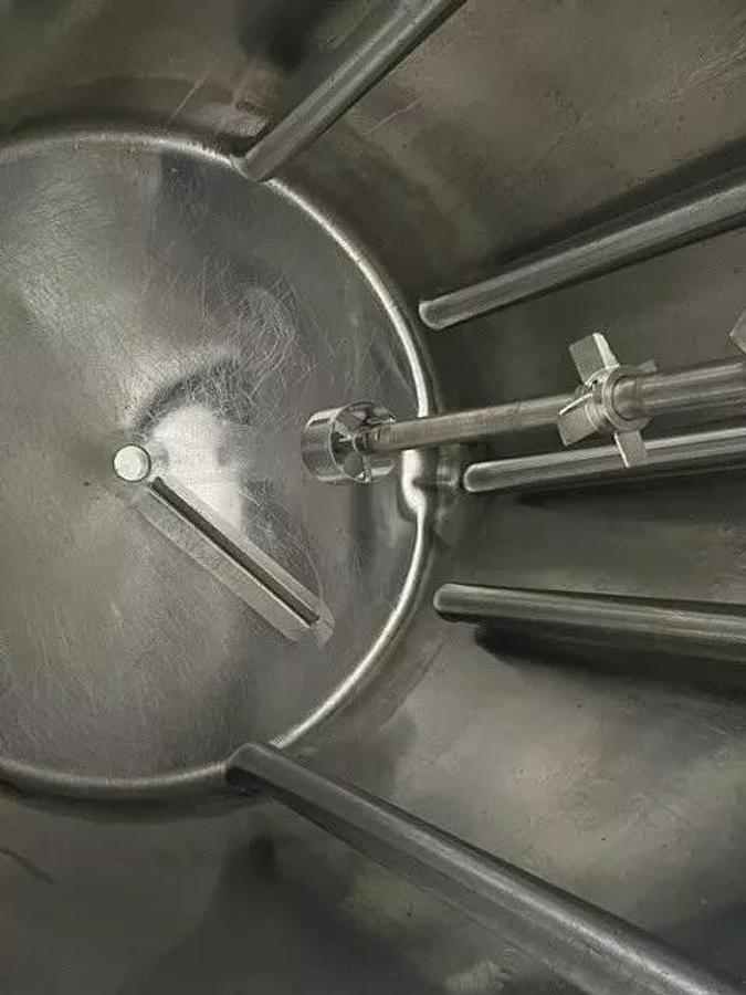 Used 200 Gallon Jacketed Stainless Steel Tank W High Shear Disperser Mixer 7.5 HP