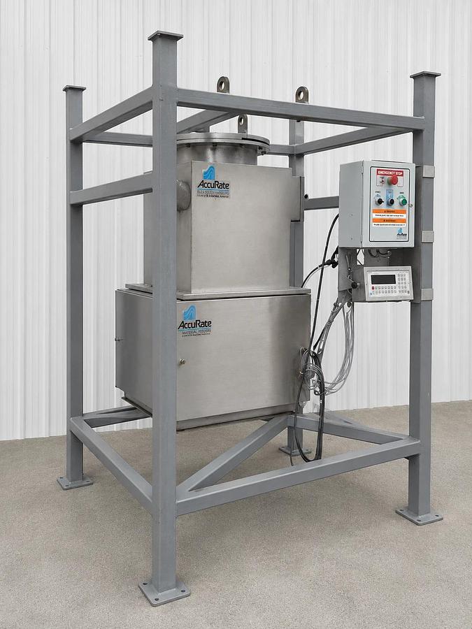 Used AccuRate Loss-In-Weight Gravimetric Dry Material Feeder w/ Stainless Hopper & Co