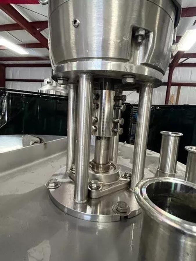 Used 200 Gallon Jacketed Stainless Steel Tank W High Shear Disperser Mixer 7.5 HP