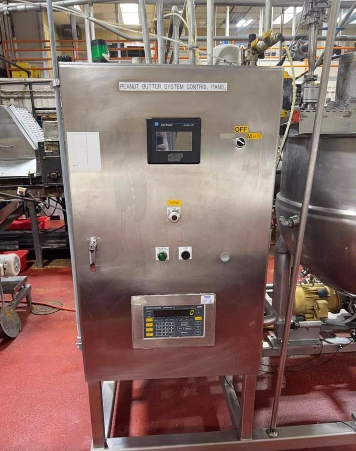 Used Groen TA-150 Stainless Steel Jacketed Scrape Surface Kettle Skid & Pumps Heat X