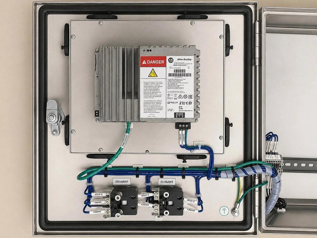 Used NEW Hoffman HMI Operator Station Allen Bradley PanelView Plus 7 Swing Arm