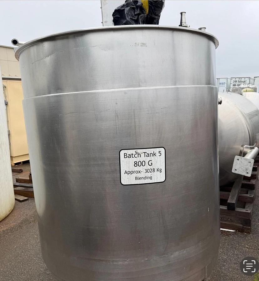 Used 800 Gallon Groen Kettle Jacketed Stainless Steel Processor with agitation