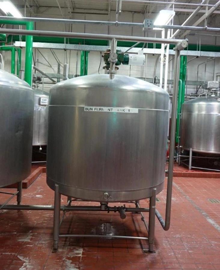 Used 1000 Gallon Jacketed Stainless Steel Processor with sweeping agitation w Cone