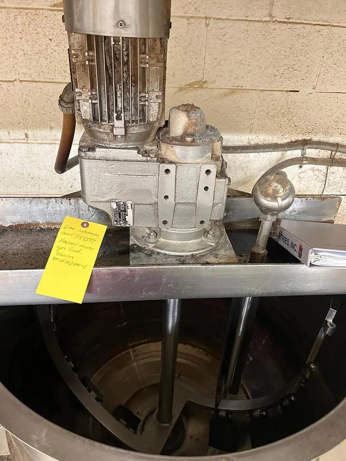 Used 100 Gallon LEE Jacketed 316 Stainless Steel Open Top w Lid Mix Tank