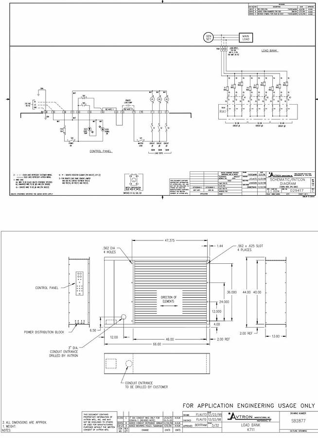 Used Avtron load bank 150 KW 480v 3 PH Model K711D29416-1  Brand new 6 Available