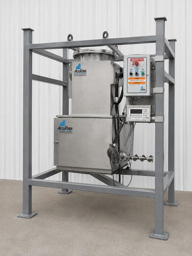 Used AccuRate Loss-In-Weight Gravimetric Dry Material Feeder w/ Stainless Hopper & Co