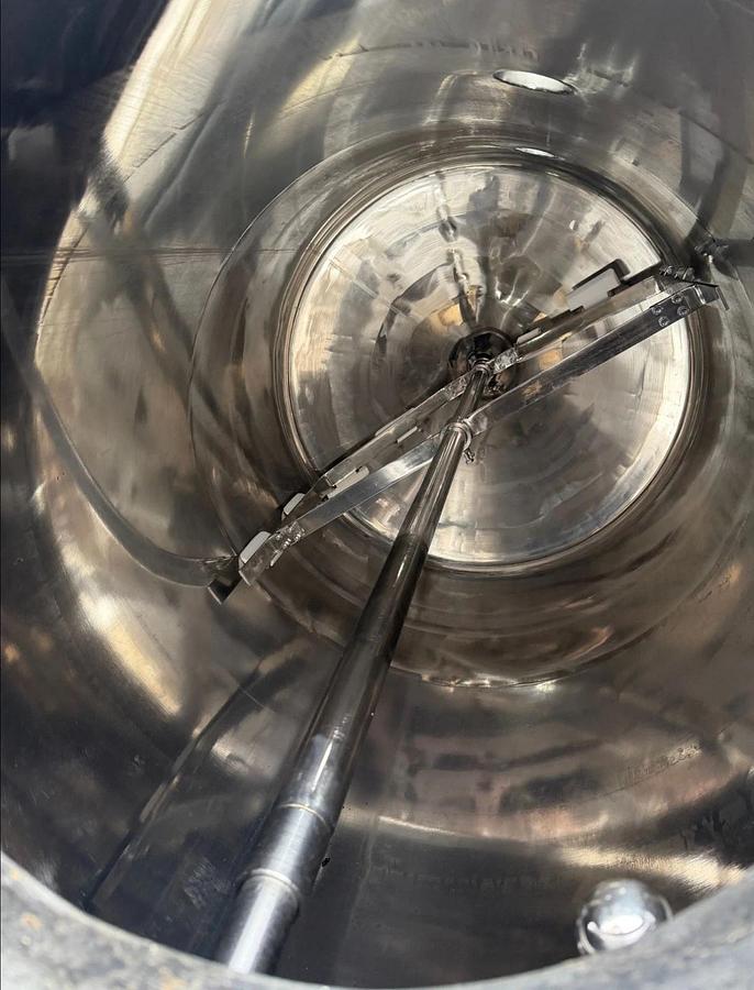 Used 500 Gallon Scrape Surface 316 Stainless Steel Jacketed Processor Single Motion