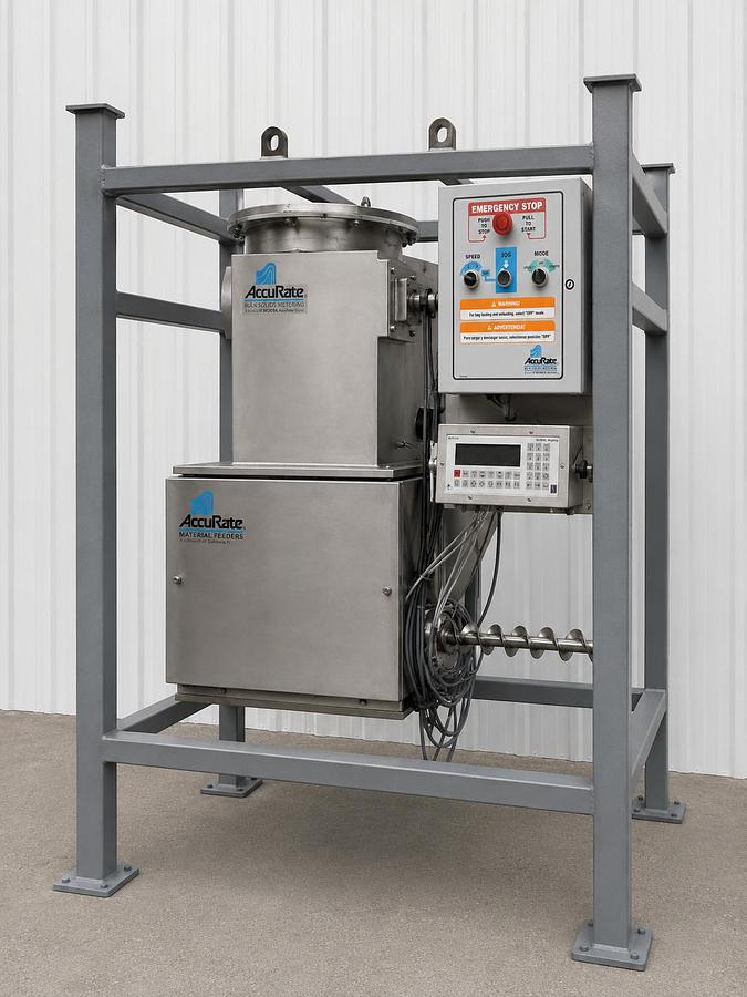 Used AccuRate Loss-In-Weight Gravimetric Dry Material Feeder w/ Stainless Hopper & Co