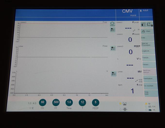 Used Drager Evita XL Respiratory Ventilator with Compressor