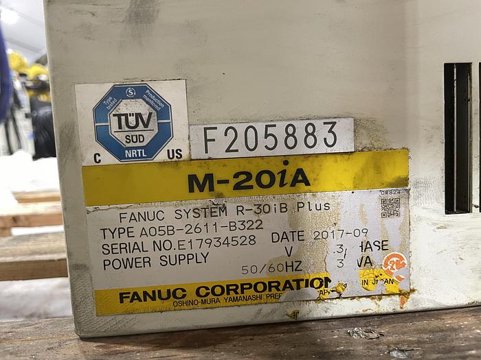 Used FANUC M20iA 6 AXIS ROBOT WITH R30iB PLUS CONTROLLER