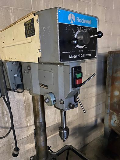 Used Rockwell Pedestal Drill Press 20 Series No: 70-6X0