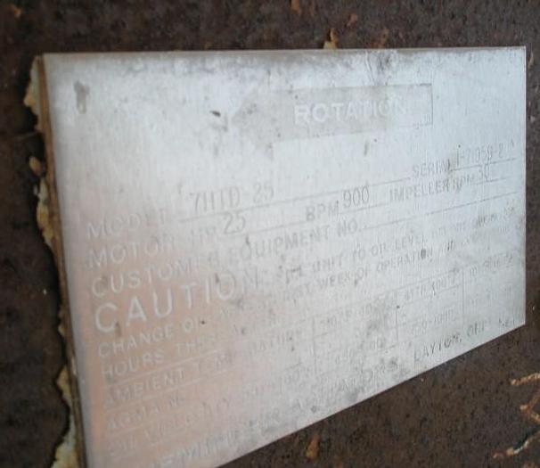 Used Mixer, Agitator, 25 HP, Chemineer, Stainless Steel, Model 7HTD25 #C523868