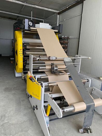 Used (visible in production) 2012 SOMTAS BAG MASTER L/INLINE  Flat & Satchel Paper Bag Making Machine with 4 col. Flexo