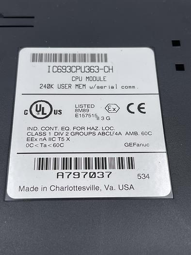 Used GE IC693CPU363-CH