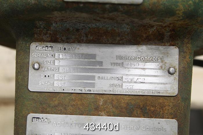 Used Fisher 2" V150 Vee Ball Valve #43440