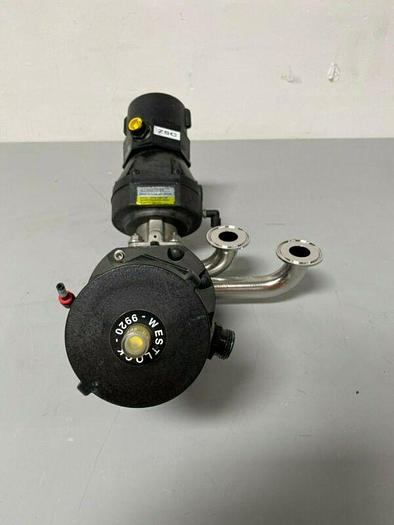 Used ITT Pure-Flo A209 3-way Stainless Steel Valves w/  Position Monitors & 2" Fit