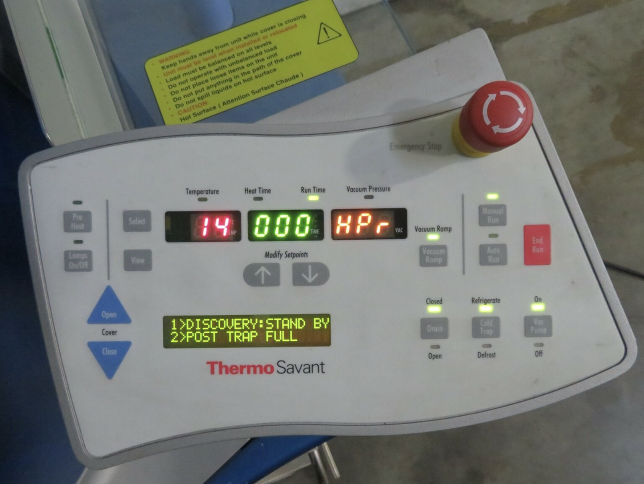 Used Thermo Savant Discovery Speed Vac Concentrator, Edwards XDS5 Vacuum Pump