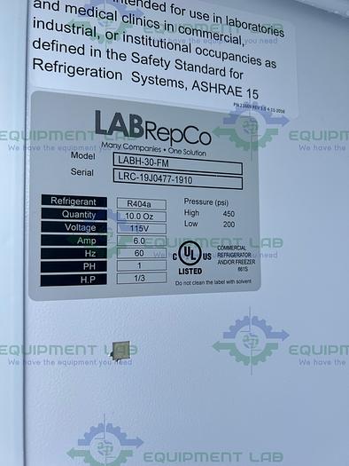 Used LabRepCo  LABH-30-FM Futura Silver Series Laboratory Freezer -20°C, 30 Cu. Ft.