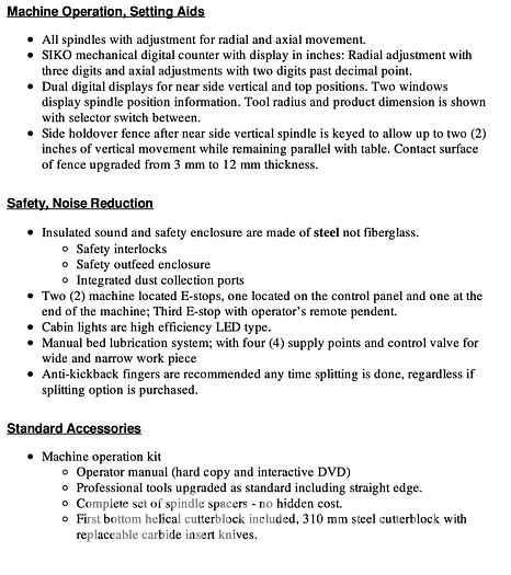 Used 2017 Kentwood M612S 12" Moulder