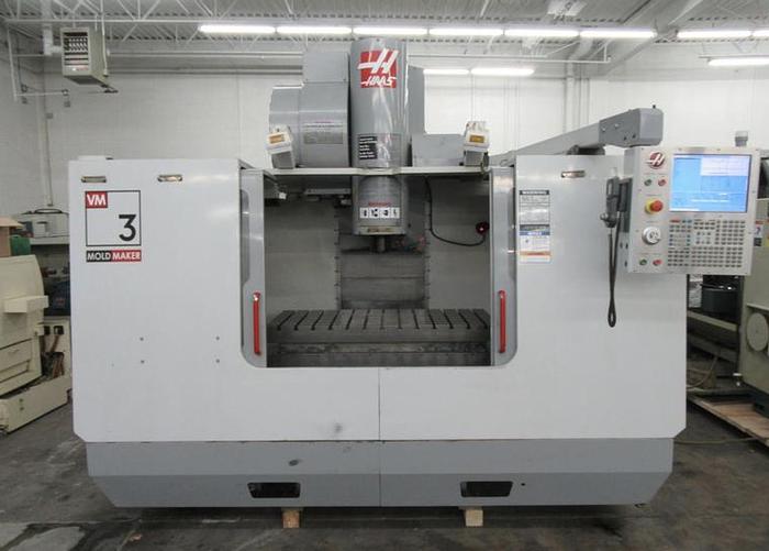 Used 2005 HAAS VM-3 CNC Vertical Machining Center w 4th & 5th Axis Brushless Drives, 24+1 ATC, Chip Auger