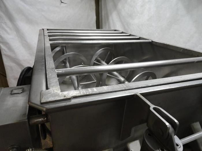 Used Mepaco Dual Shaft Ribbon Blender; 1500Lbs, Refurbished