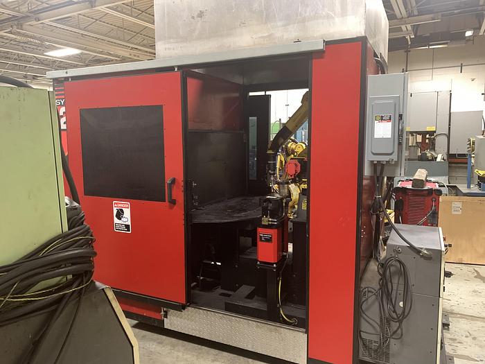 Used LINCOLN ELECTRIC SYSTEM 20 MIG WELDING CELL WITH FANUC ARCMATE 100IC ROBOT AND R30iB CONTROLLER