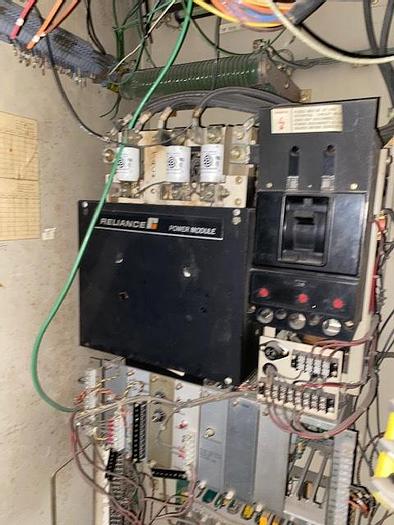 Used 85" (2.15M) CAMERON MDL 458 SLITTER REWINDER SHAFTLESS REWIND