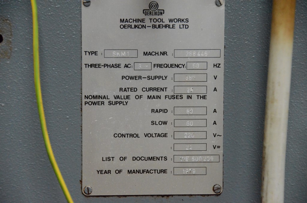 Usado 1979 OERLIKON SKM 1 Talladoras de grupos conicos #7151