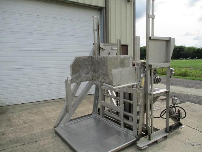 Used RMF Hydraulic Vat Dumper; Md#110, Two-Stage; 8' Dump Height