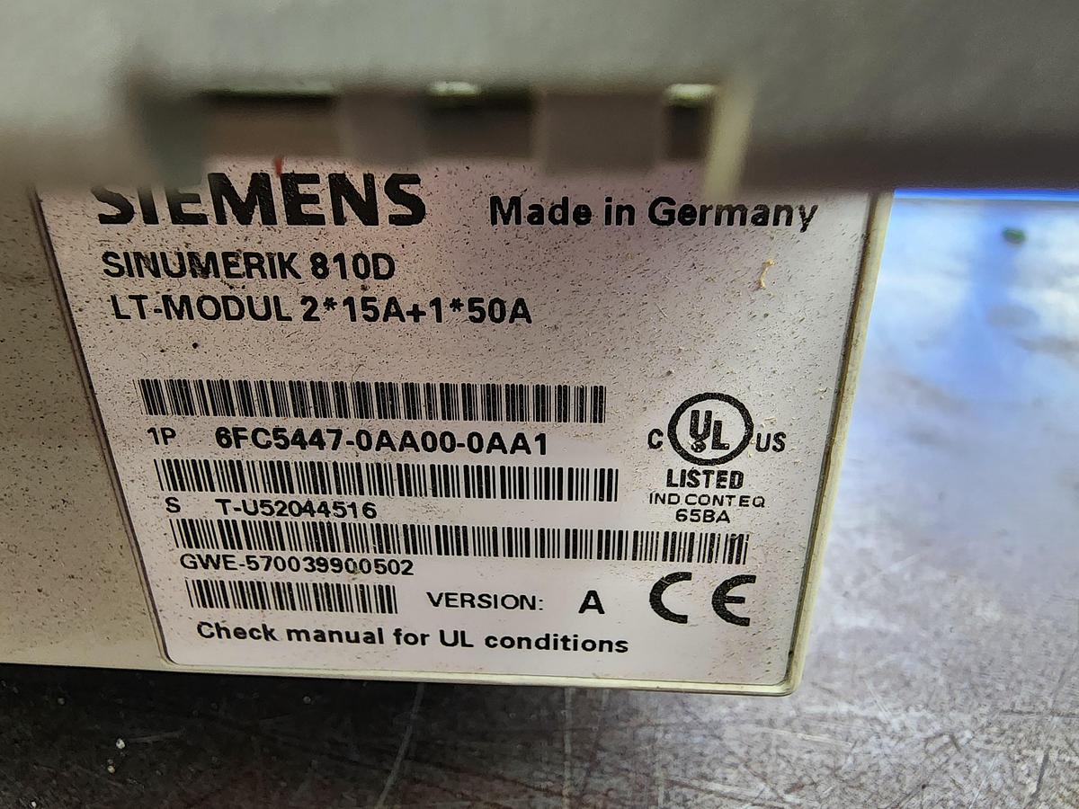 Used Siemens 6FC5410-0AY03-1AA0 Sinumerik 810D / 6FC5447-0AA00-0AA1