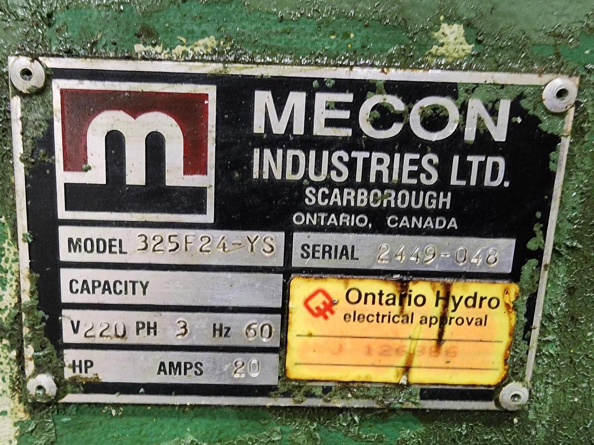 Used 24" WIDE x 20,000 LB MECON CRADLE STRAIGHTENER