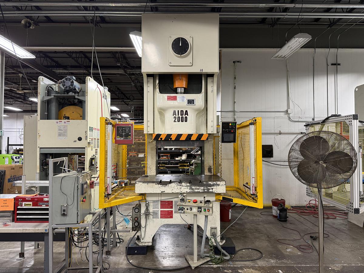 Used 220 TON AIDA MODEL NC1-2000(2)E GAP FRAME PRESS